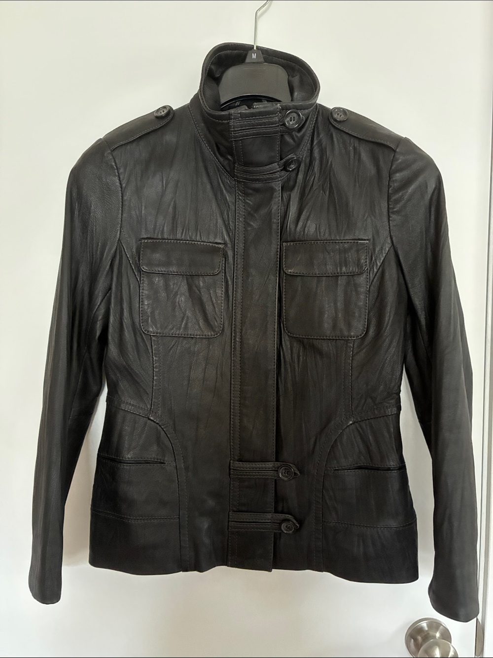 EUC Women's Danier Black Leather Jacket